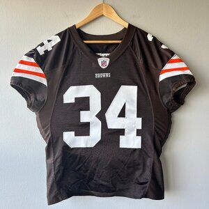 Authentic Reebok Cleveland Browns 2007 Team-Issued NFL Jersey #34 Sz 48